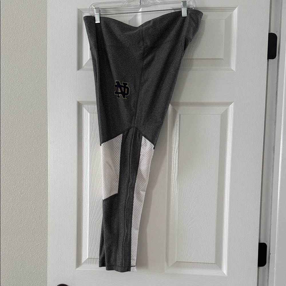 Under Armour Notre Dame Grey and White Leggings
